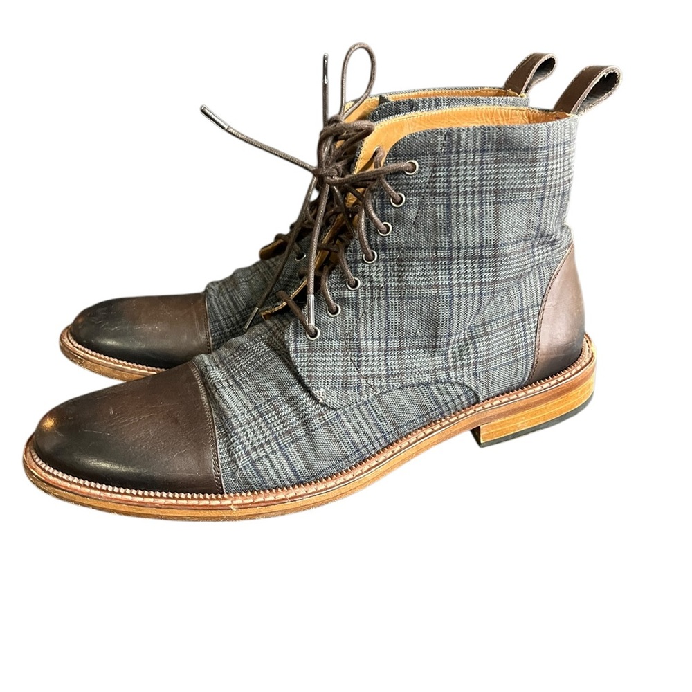 Taft 43 men’s Jack boot in grey plaid